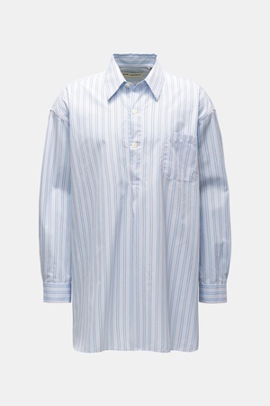 Our Legacy  - Herren - Popover-Hemd Kent-Kragen pastellblau/rot gestreift