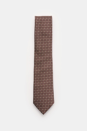 Ermenegildo Zegna Zegna - Herren - Seidenkrawatte bordeaux/beige/rot kariert