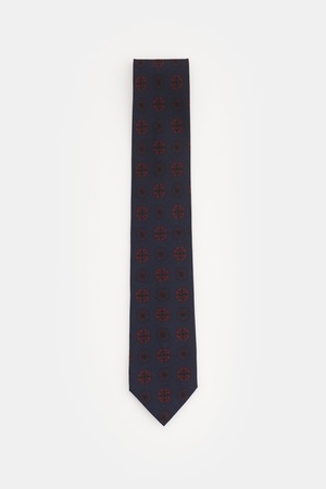 Stile Latino  - Herren - Krawatte dunkelblau/rotbraun gemustert