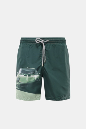 Zeybra Portofino 1962  - Herren - Badeshorts 'Lux Car' dunkelgrün/salbei