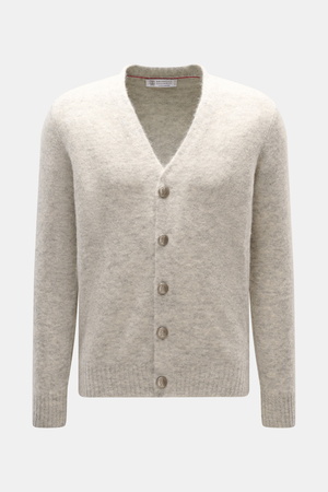 Brunello Cucinelli  - Herren - Cardigan hellgrau/sand meliert