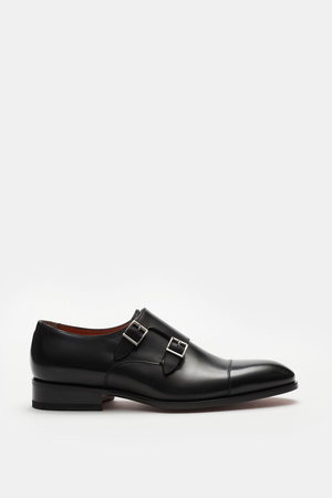 Santoni  - Herren - Doppelmonk schwarz