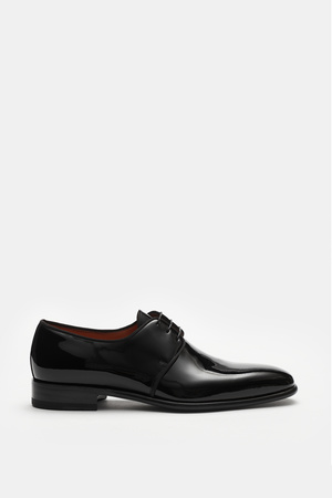 Santoni  - Lackleder Derby schwarz