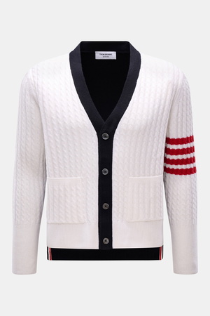 Thom Browne  - Herren - Cardigan weiß/schwarz