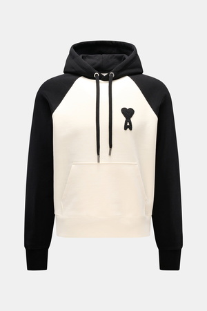 AMI  Paris - Herren - Kapuzenpullover 'Boxy Fit' creme/schwarz