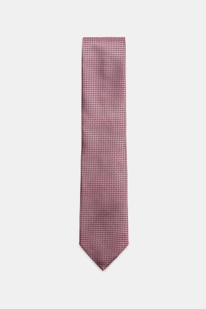 Ermenegildo Zegna Zegna - Herren - Seidenkrawatte altrosa/schwarz gemustert