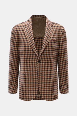 Stile Latino  - Herren - Cashmere Sakko 'Vincenzo' camel/dunkelbraun/schwarz kariert