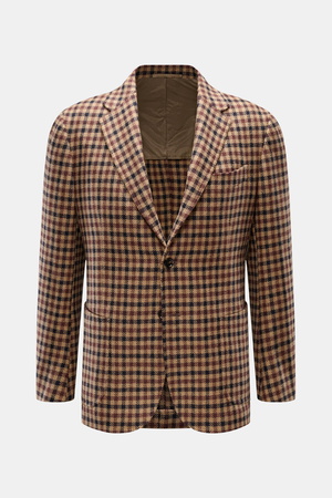 Stile Latino  - Herren - Cashmere Sakko 'Vincenzo' camel/dunkelbraun/schwarz kariert