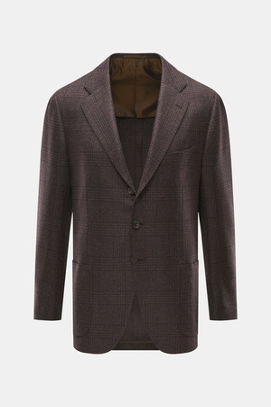 Cesare Attolini  - Herren - Cashmere Sakko dunkelbraun/schwarz kariert