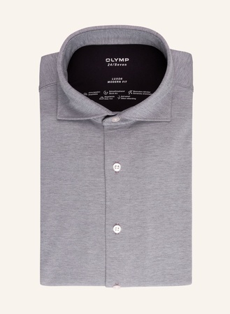 Olymp Jerseyhemd Luxor 24/Seven Modern Fit grau