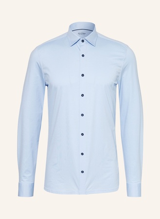 Olymp Jerseyhemd No. Six 24/Seven Super Slim blau grau