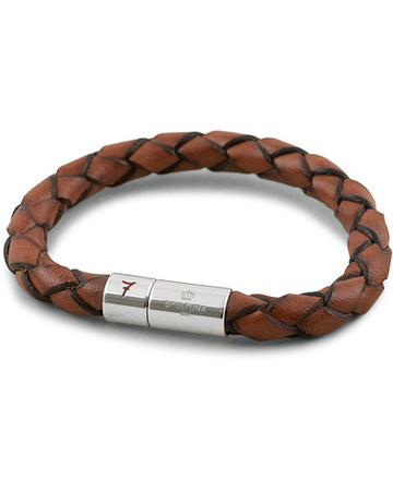 Skultuna Armbänder von . Grösse: M - 20cm. Farbe: Braun.  Leather Bracelet Plaited 7 by Lino Ieluzzi Brown Herren braun