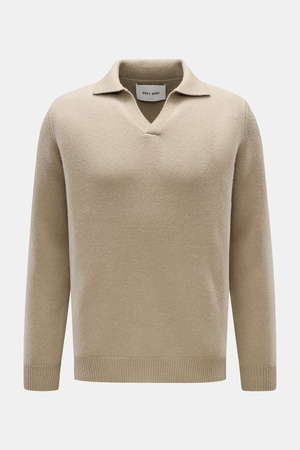 Soft Goat  - Herren - Cashmere Strickpolo khaki