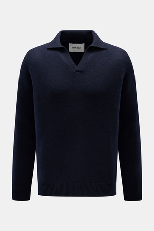 Soft Goat  - Herren - Cashmere Strickpolo navy