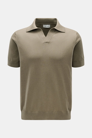 Soft Goat  - Herren - Kurzarm-Strickpolo oliv