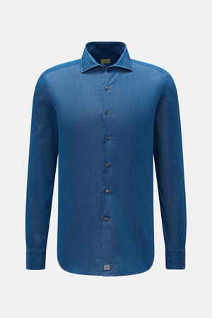 Sonrisa  - Herren - Chambray-Hemd Haifisch-Kragen blau