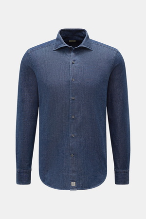 Sonrisa  - Herren - Jeanshemd Haifisch-Kragen navy