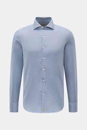 Sonrisa  - Herren - Oxford-Hemd Haifisch-Kragen rauchblau