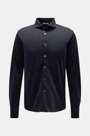 Stefan Brandt - Herren - Jersey-Hemd 'Otis' Haifisch-Kragen navy