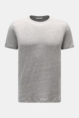 Stefan Brandt - Herren - Leinen Rundhals-T-Shirt 'Enno' grau meliert