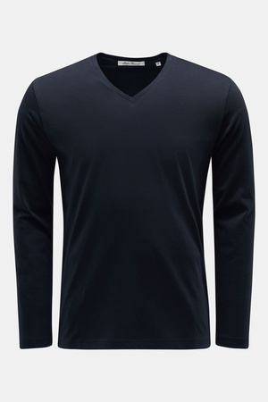 Stefan Brandt - Herren - V-Neck Longsleeve 'Artur' dark navy