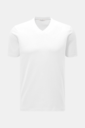 Stefan Brandt - Herren - V-Neck T-Shirt 'Adam' weiß