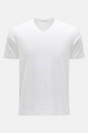 Stefan Brandt - Herren - V-Neck T-Shirt 'Artur' weiß