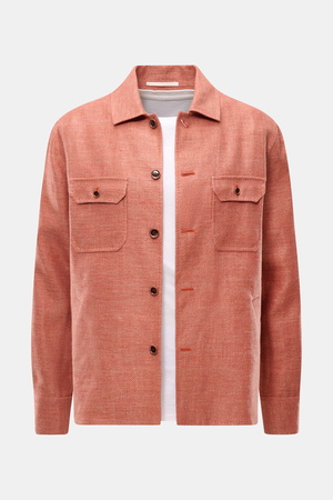 Stile Latino  - Herren - Overshirt 'Gu Texas' orange meliert