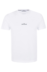 Stone Island Herren T-Shirt mit Print Natur Weiss grau