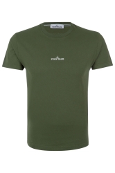 Stone Island Herren T-Shirt mit Print Olive Grün grau