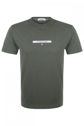 Stone Island Herren T-Shirt mit Print Olivegrün grau