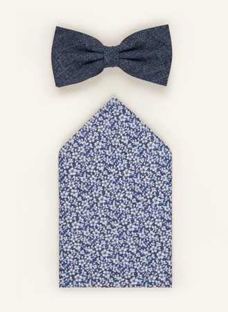 Strellson  Set: Fliege Und Einstecktuch blau