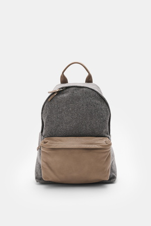 04651 / A trip in a bag - Herren - Rucksack 'Herringbone' grau meliert/taupe