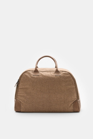 04651 / A trip in a bag - Herren - Weekender '356-Bag Tweed' beige/taupe kariert