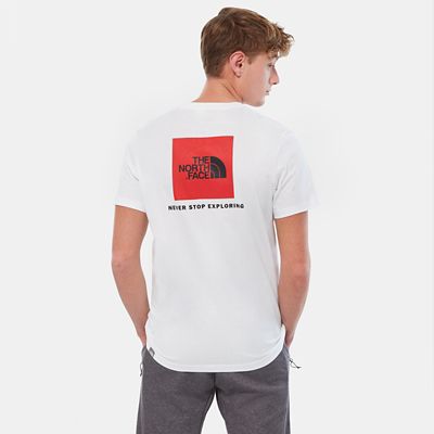 TheNorthFace The North Face Herren Redbox T-shirt Tnf White Größe L Herren grau