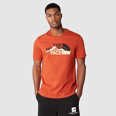 TheNorthFace The North Face Mountain Line T-shirt Für Herren Rusted Bronze-led Yellow grau