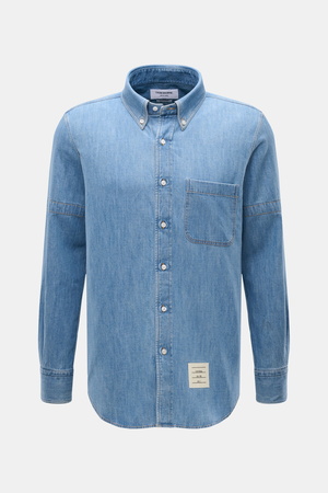 Thom Browne  - Herren - Jeanshemd Button-Down-Kragen rauchblau