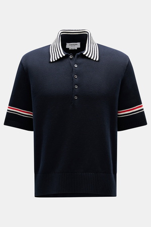 Thom Browne  - Herren - Kurzarm-Strickpolo navy