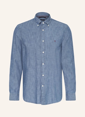 Tommy Hilfiger  Hemd Regular Fit In Jeansoptik blau