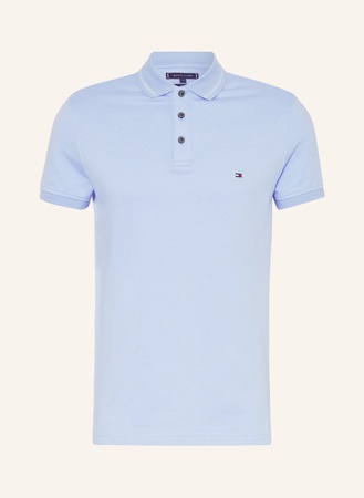 Tommy Hilfiger  Piqué-Poloshirt blau beige