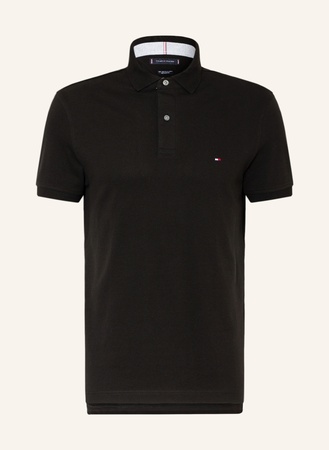 Tommy Hilfiger  Piqué-Poloshirt Regular Fit schwarz beige