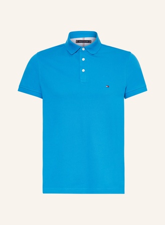 Tommy Hilfiger  Piqué-Poloshirt Slim Fit blau beige