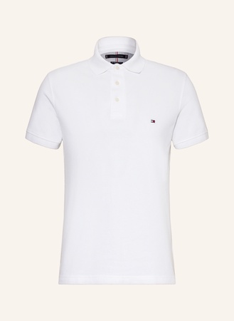 Tommy Hilfiger  Piqué-Poloshirt Slim Fit weiss