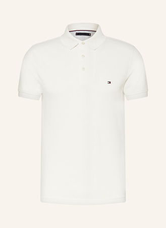 Tommy Hilfiger  Piqué-Poloshirt Slim Fit weiss