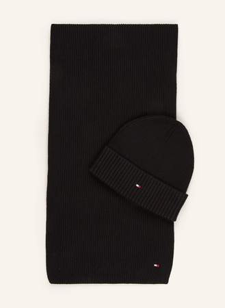 Tommy Hilfiger  Set: Schal Und Mütze schwarz