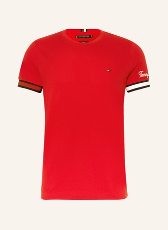 Tommy Hilfiger  T-Shirt Aus Piqué rot beige