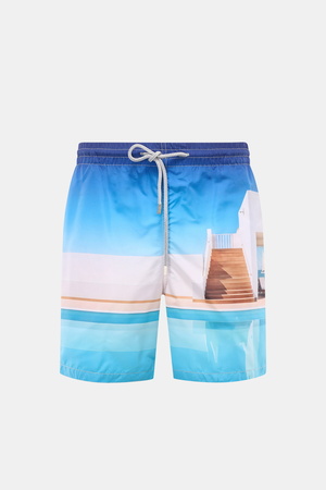 Zeybra Portofino 1962  - Herren - Badeshorts 'Villa' blau/offwhite/türkis