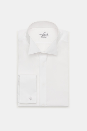 van Laack  - Smokinghemd 'Gala Tailor Fit' Kläppchen-Kragen weiß grau