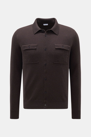 Von Braun  - Herren - Cashmere Cardigan dunkelbraun