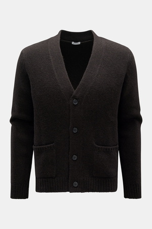 Von Braun  - Herren - Cashmere Cardigan dunkelbraun